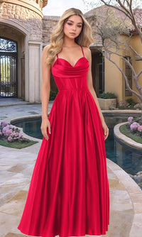 Red Blondie Nites Long Formal Dress 3946bn-2 - Image