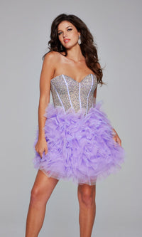 Lilac Jovani Short Party Dress 39748