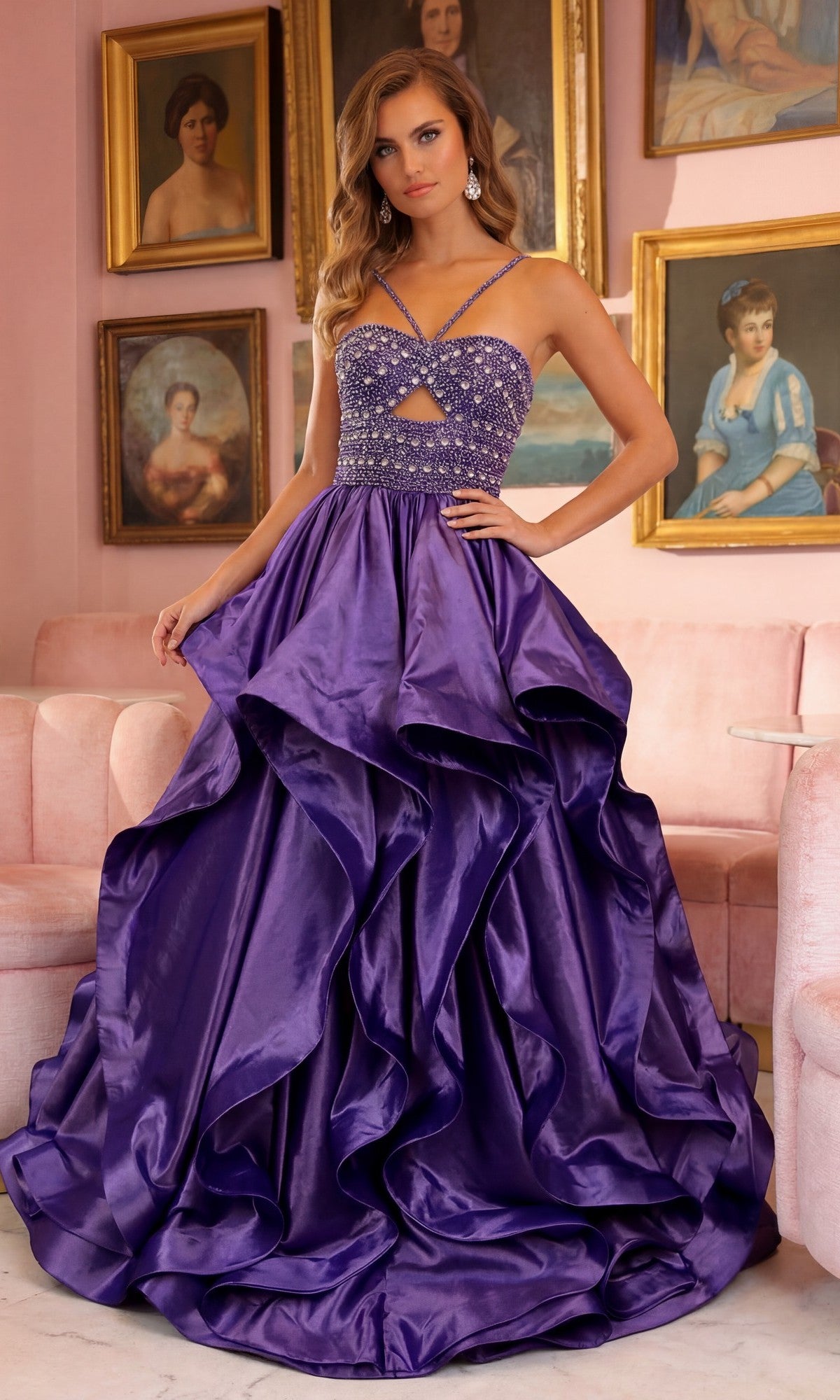 Lilac Ava Presley Long Formal Dress 40054 - Image