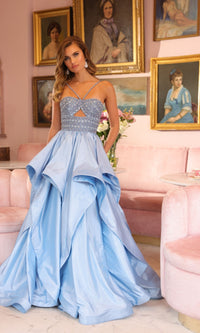 Sky Blue Ava Presley Long Formal Dress 40054