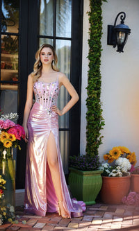 Ice Pink Ava Presley Long Formal Dress 40057