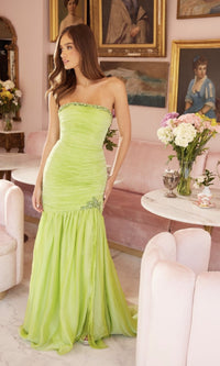Lime Ava Presley Long Formal Dress 40129 - Image