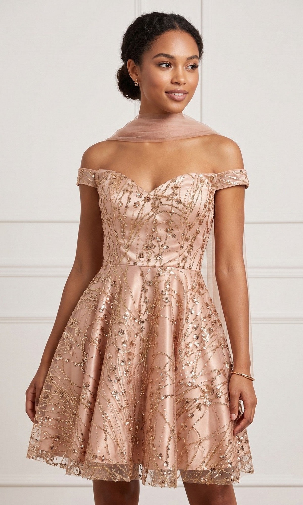 Rose Chicas Short Party Dress 4021