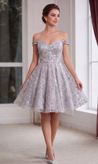 Silver Chicas Short Party Dress 4021