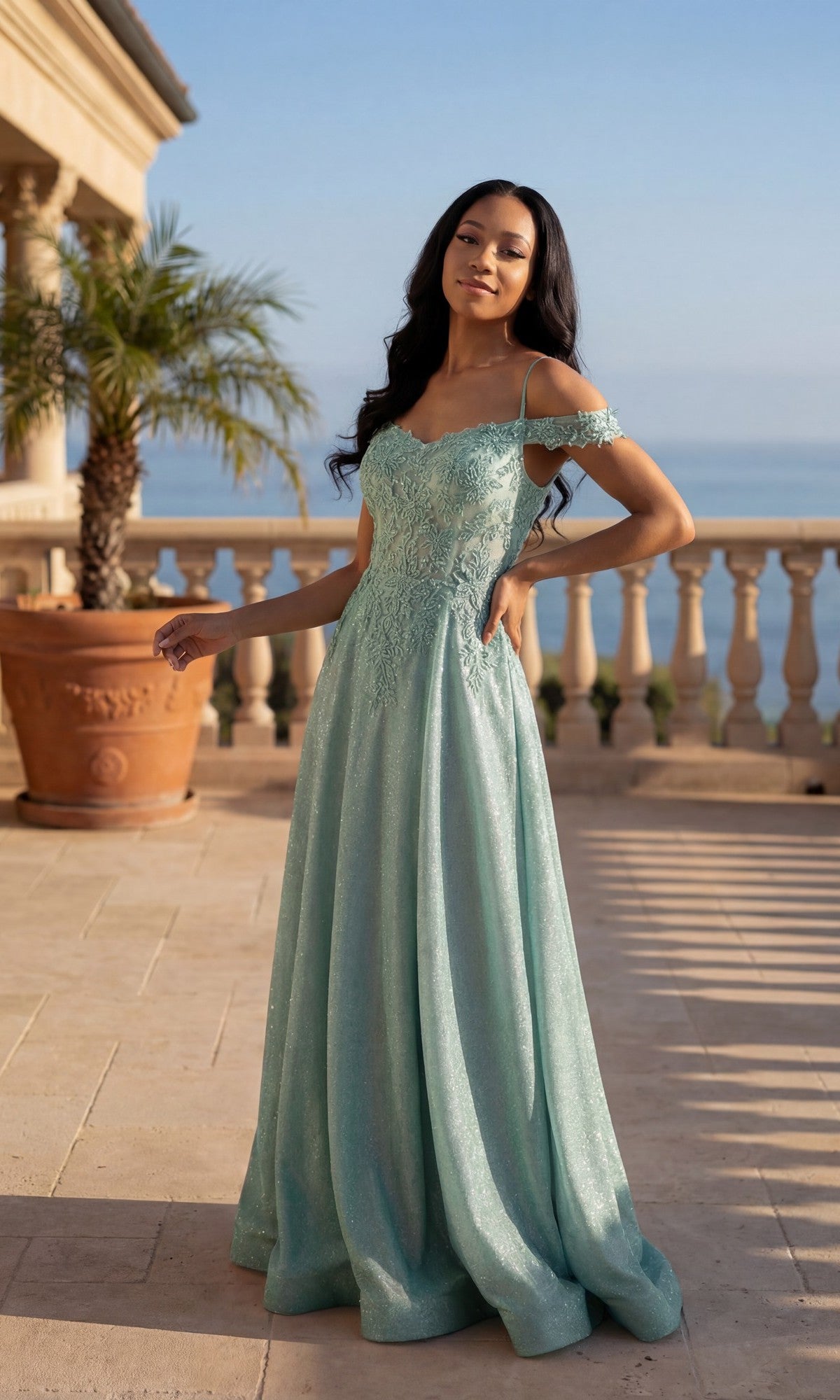 Sage Chicas Long Formal Dress 4031
