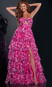 Fuchsia Jovani Long Formal Dress 40423