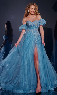 Blue Jovani Long Formal Dress 40474 - Image