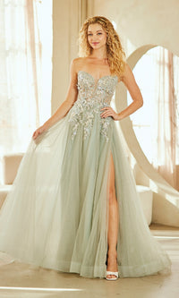 Sage Amelia Couture Long Prom Dress 4062