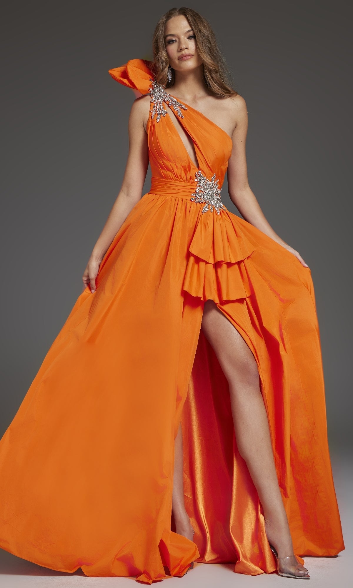 Orange Jovani Long Formal Dress 40929