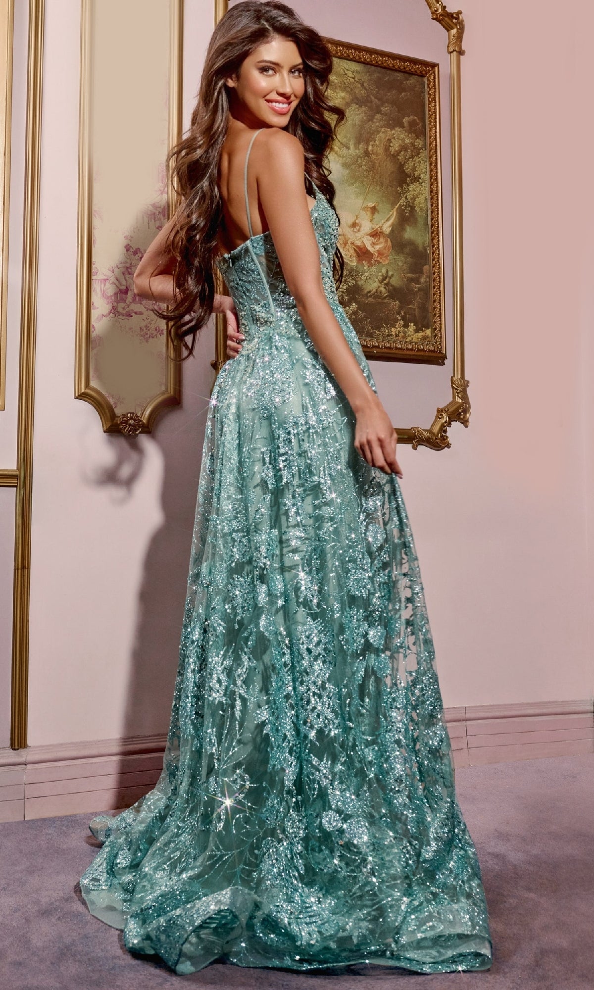 Long Formal Dress 42199 by Jovani Lilac / 2 Long Formal Dress 42199 by Jovani Lilac / 2