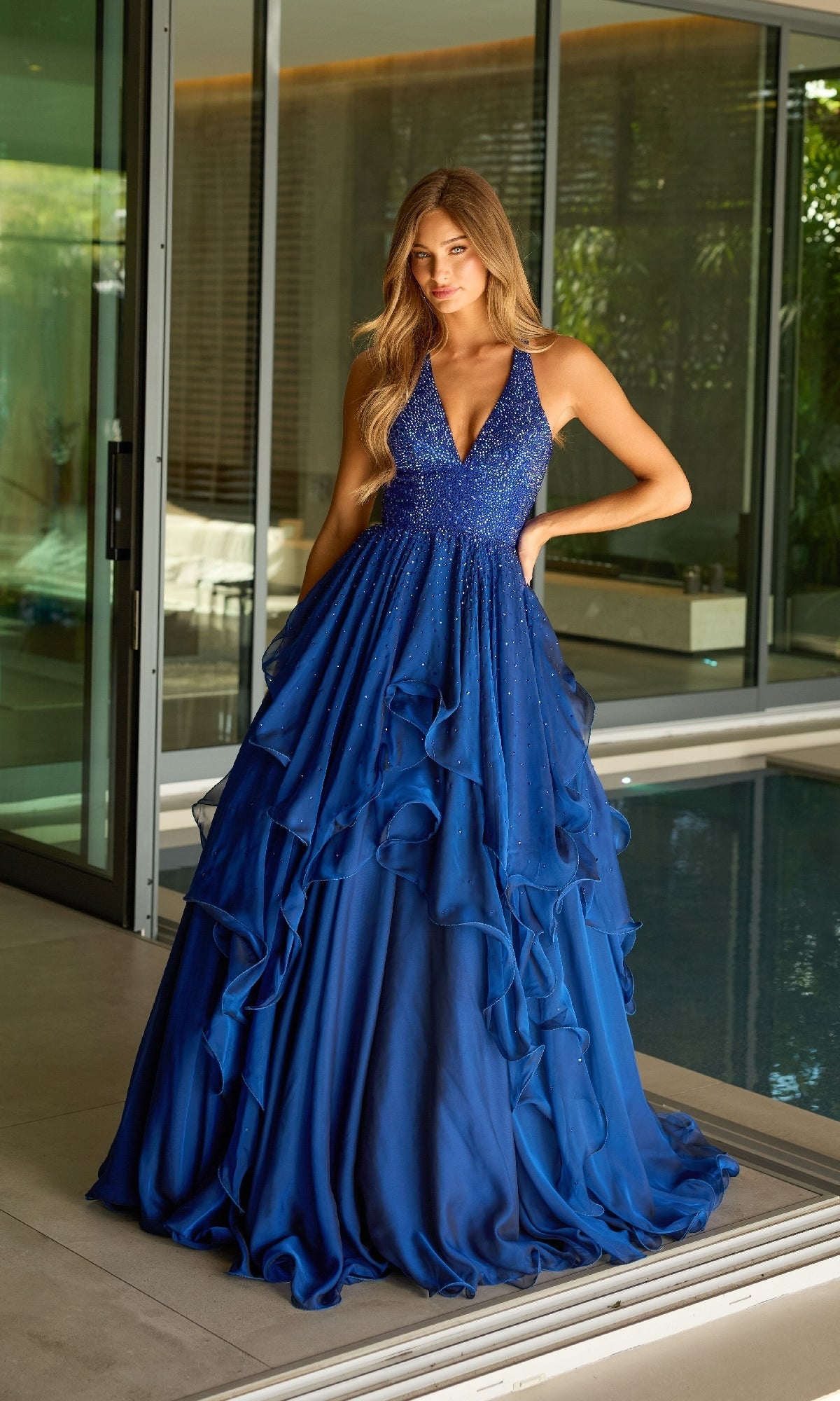 Cobalt Ava Presley Long Formal Dress 42238