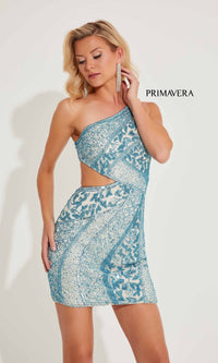 Nude Turq Primavera Short Party Dress 4228