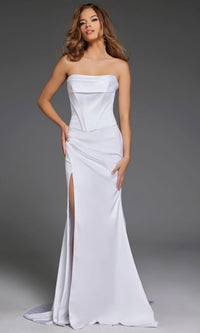 Off White Jovani Long Formal Dress 42355 - Image