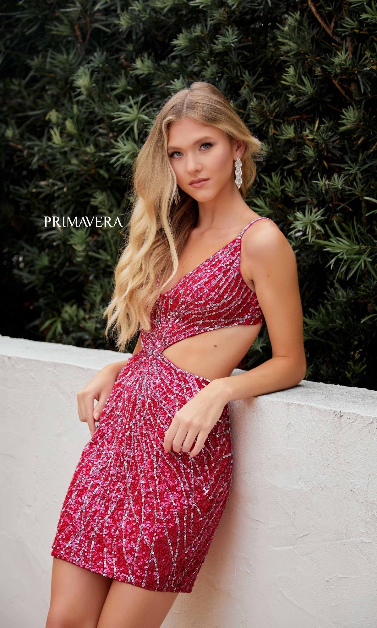 Fuchsia Primavera Short Party Dress 4236