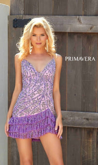 Lavender Primavera Short Party Dress 4242