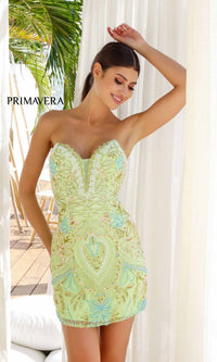 Apple Green Primavera Short Party Dress 4243