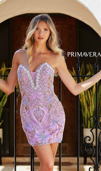 Orchid Primavera Short Party Dress 4243