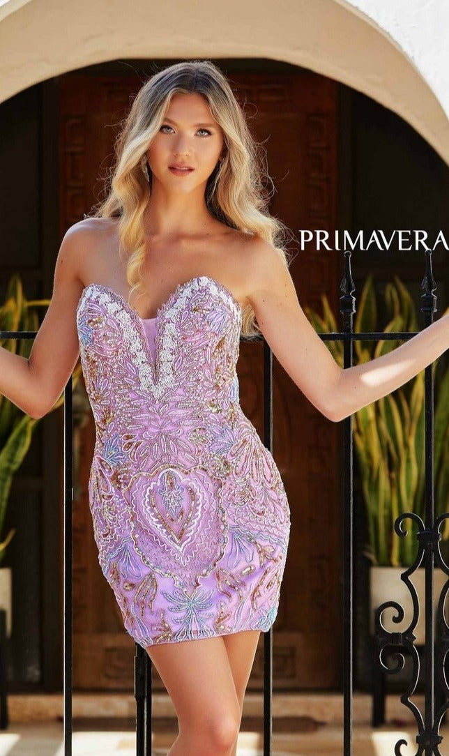 Orchid Primavera Short Party Dress 4243