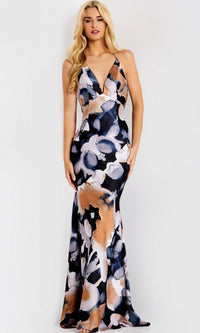 Print Jovani Long Formal Dress 42562