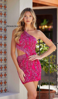 Fuchsia Primavera Short Party Dress 4264