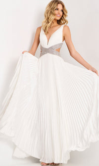 Off White Jovani Long Formal Dress 42811 - Image