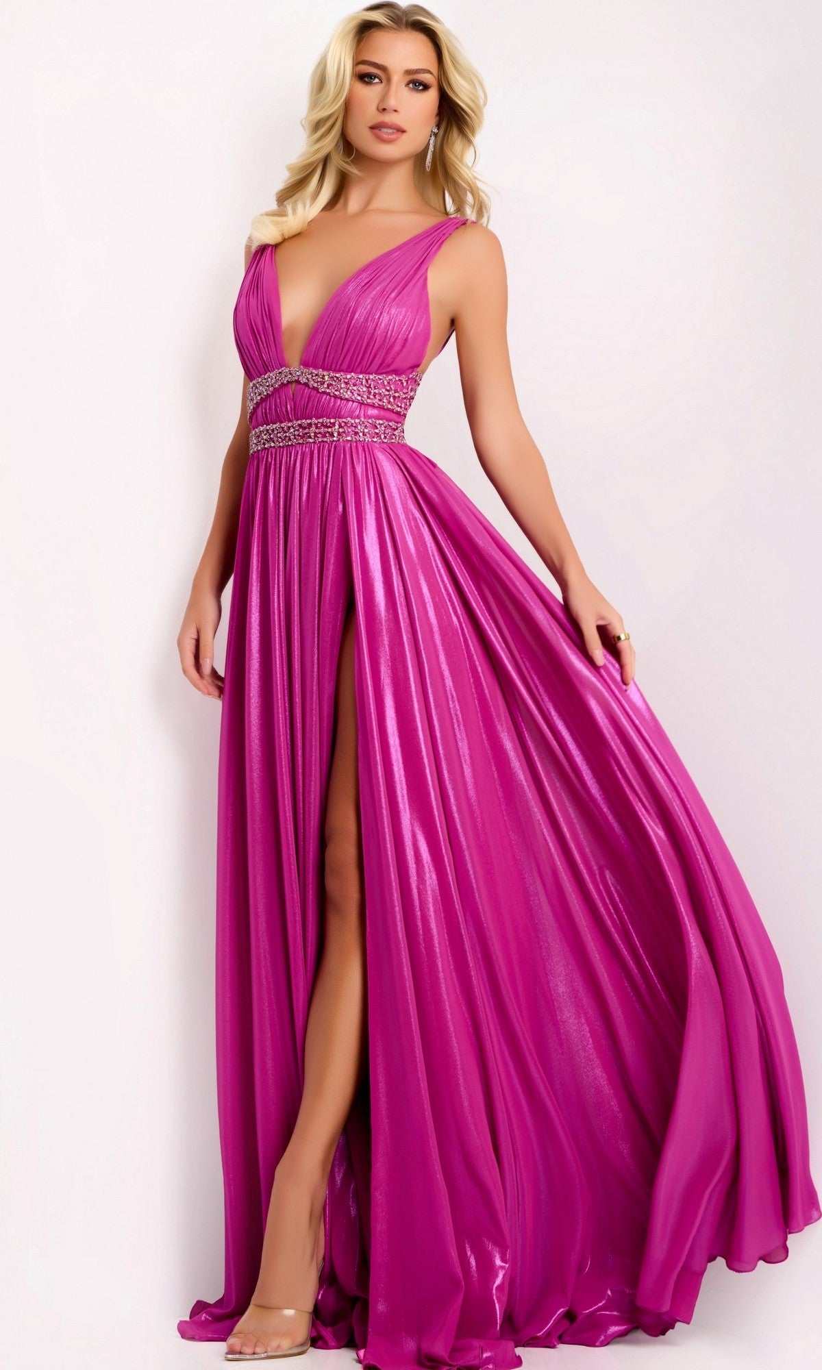 Fuchsia Jovani Long Formal Dress 42817
