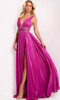 Fuchsia Jovani Long Formal Dress 42817