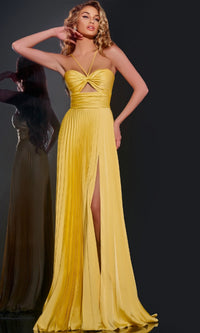 Yellow Jovani Long Formal Dress 42971 - Image
