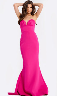 Fuchsia Jovani Long Formal Evening Gown 43003