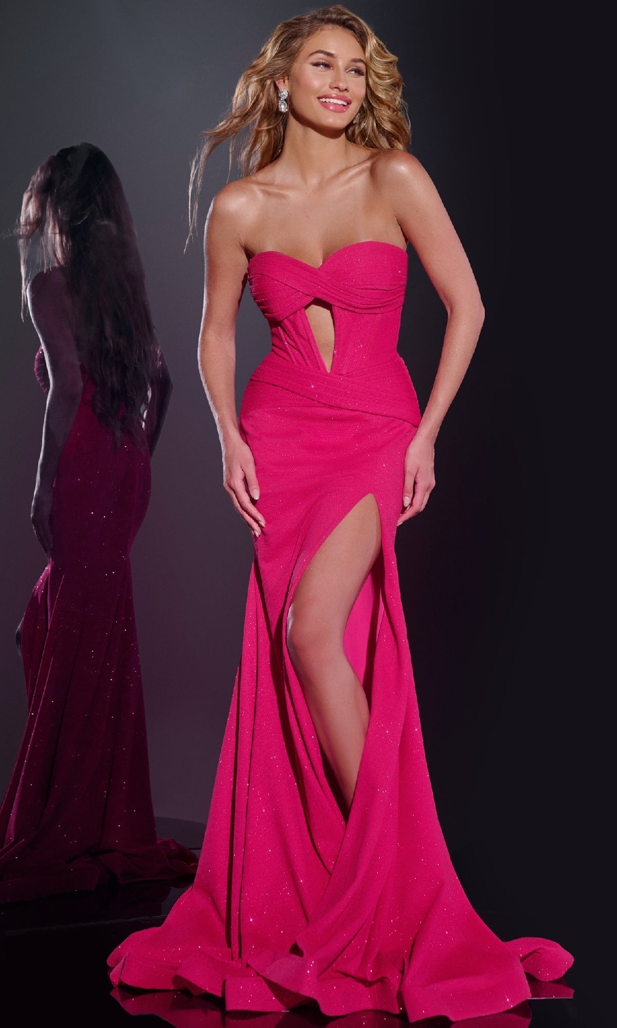 Fuchsia Jovani Long Formal Dress 43065