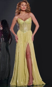 Light Green Jovani Long Formal Dress 43115 - Image