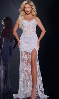Lilac Jovani Long Formal Dress 43184 - Image