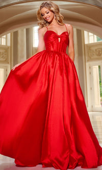 Red Jovani Long Formal Dress 43199 - Image