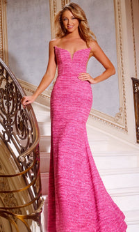 Fuchsia Jovani Long Formal Dress 44264