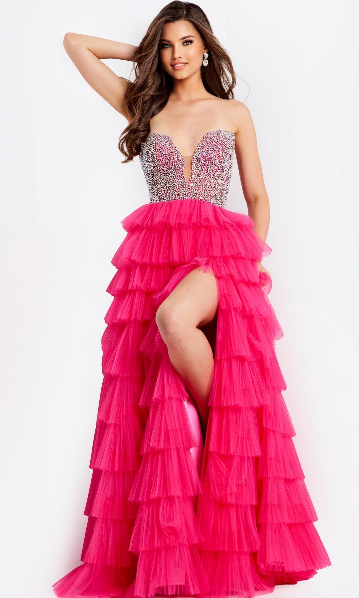 Fuchsia Jovani Long Formal Dress 44360