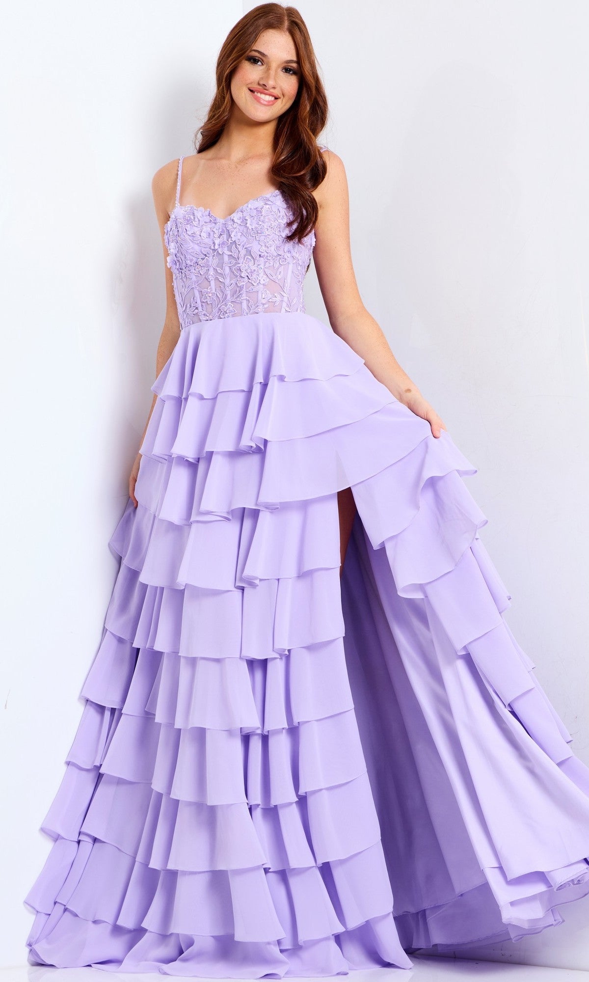 Lilac Jovani Long Formal Evening Gown 44543