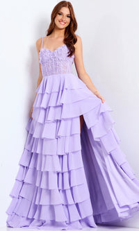 Lilac Jovani Long Formal Evening Gown 44543