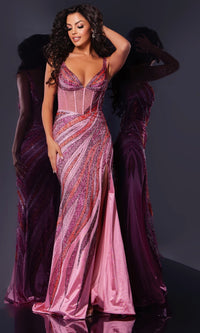 Fuchsia Jovani Long Formal Dress 44577 - Image