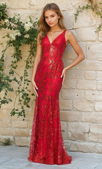 Red Blondie Nites Long Formal Dress 4501bn