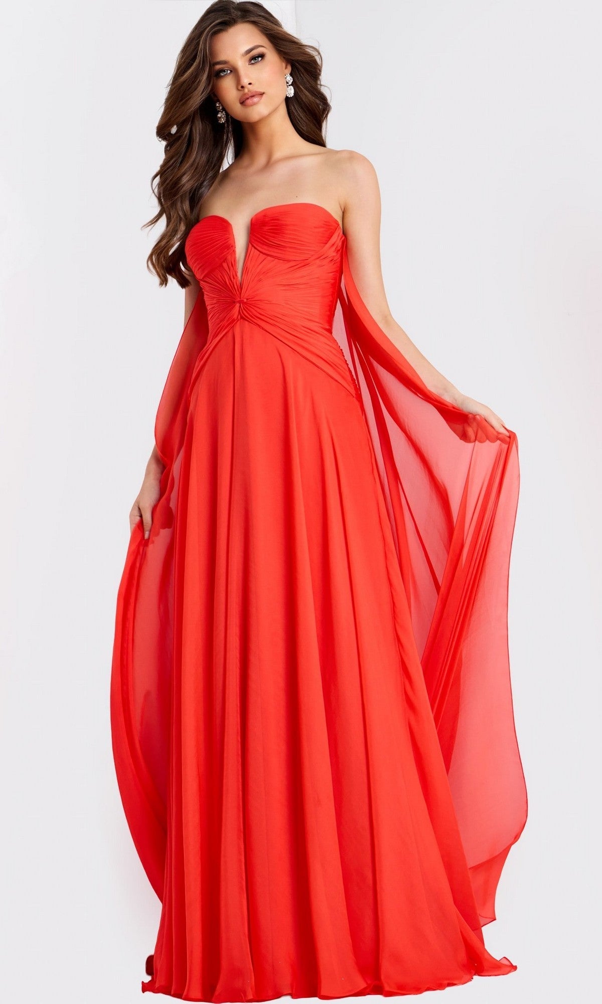 Orange Jovani Long Formal Dress 45269