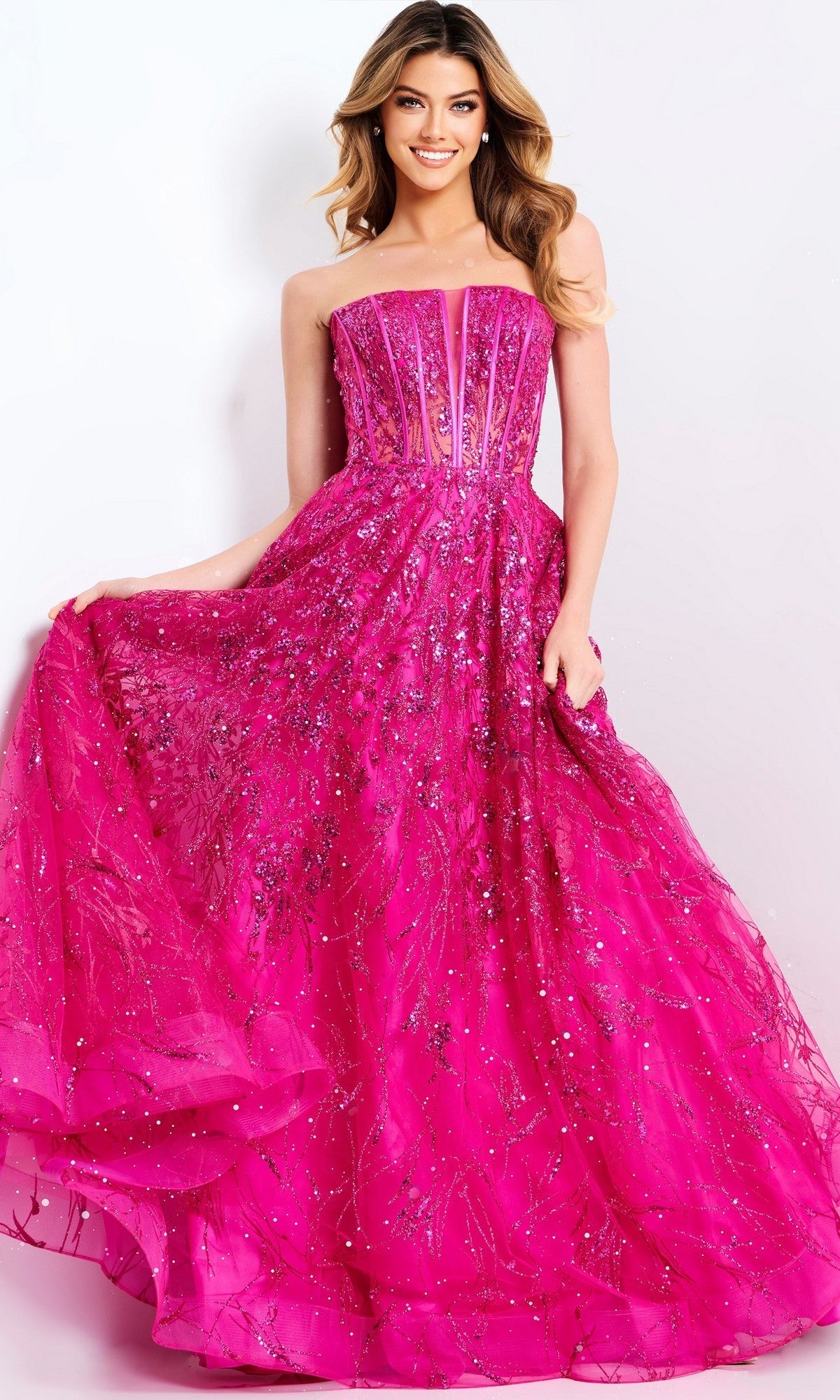 Rasberry Jovani Long Formal Dress 45913 - Image