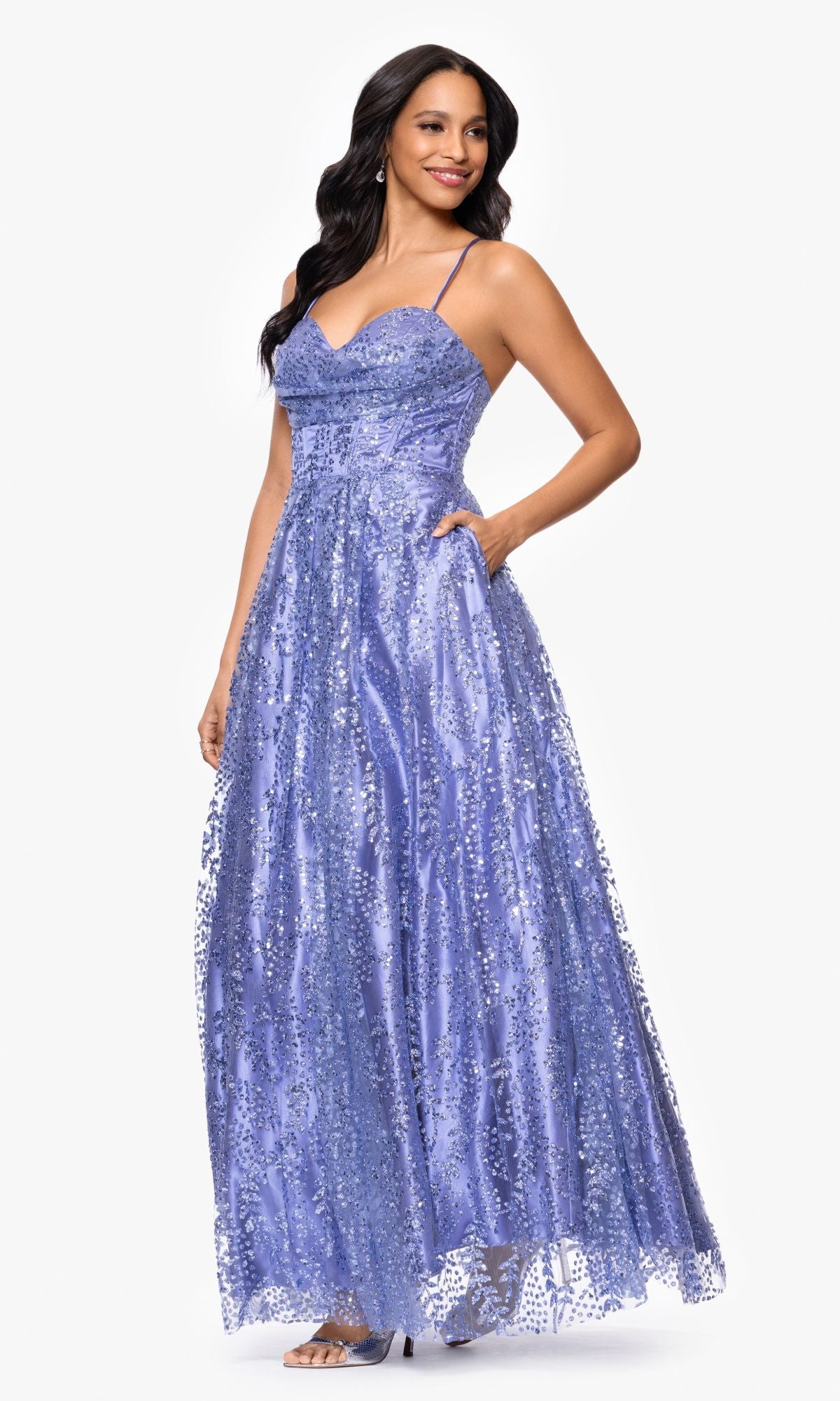 Periwinkle Blondie Nites Long Formal Dress 4617bn