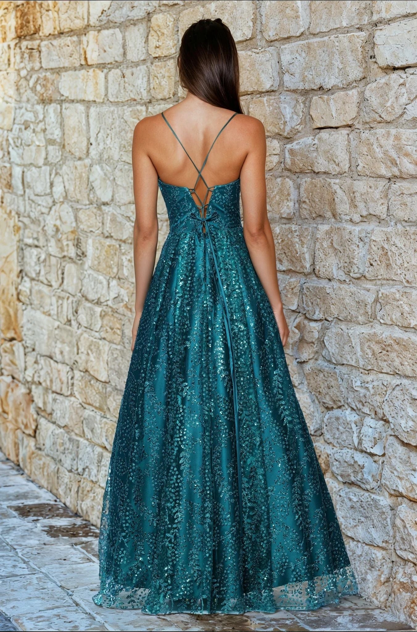 Long Formal Dress 4617bn by Blondie Nites Periwinkle / 7 Long Formal Dress 4617bn by Blondie Nites Periwinkle / 7