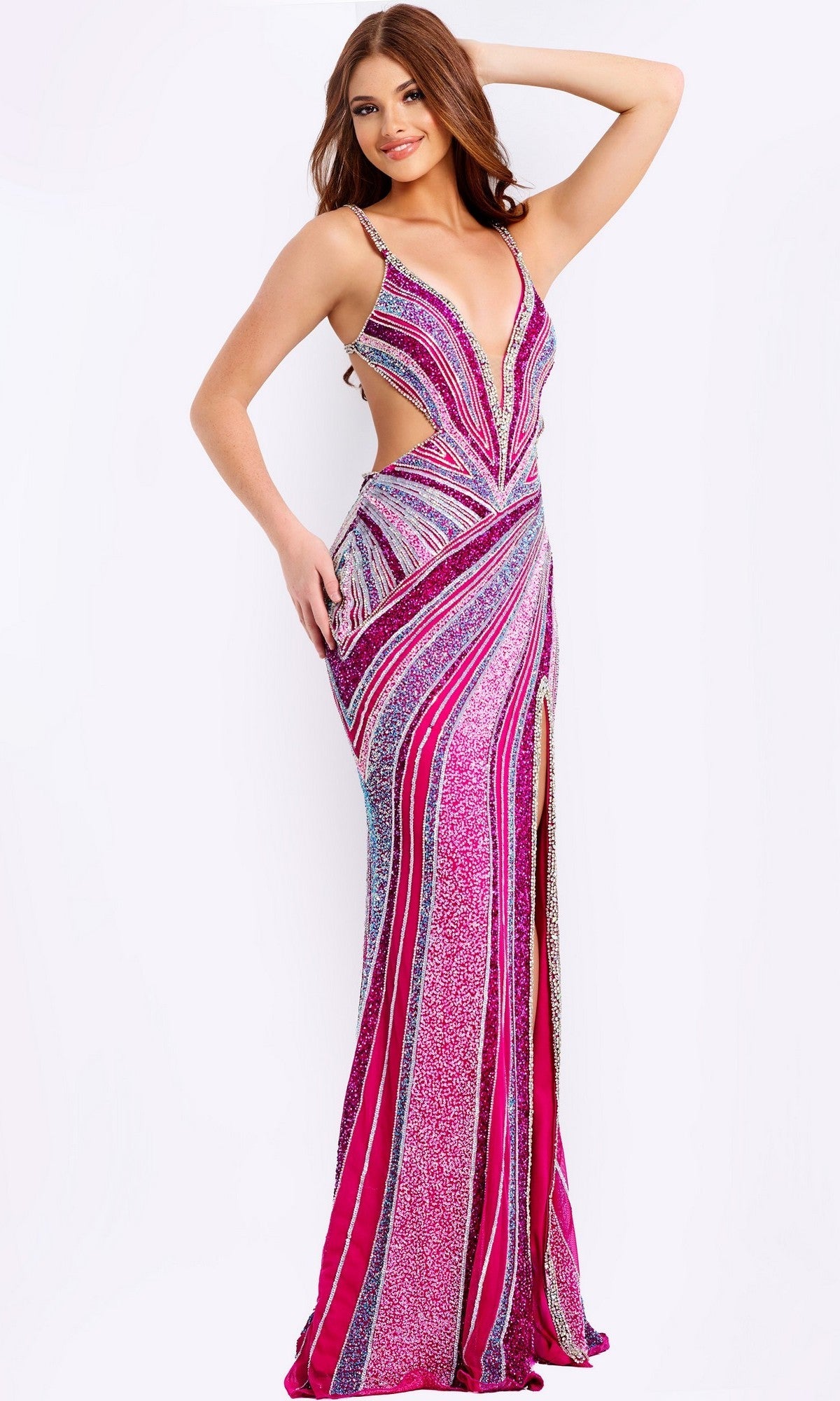 Pink Jovani Long Formal Dress 46206