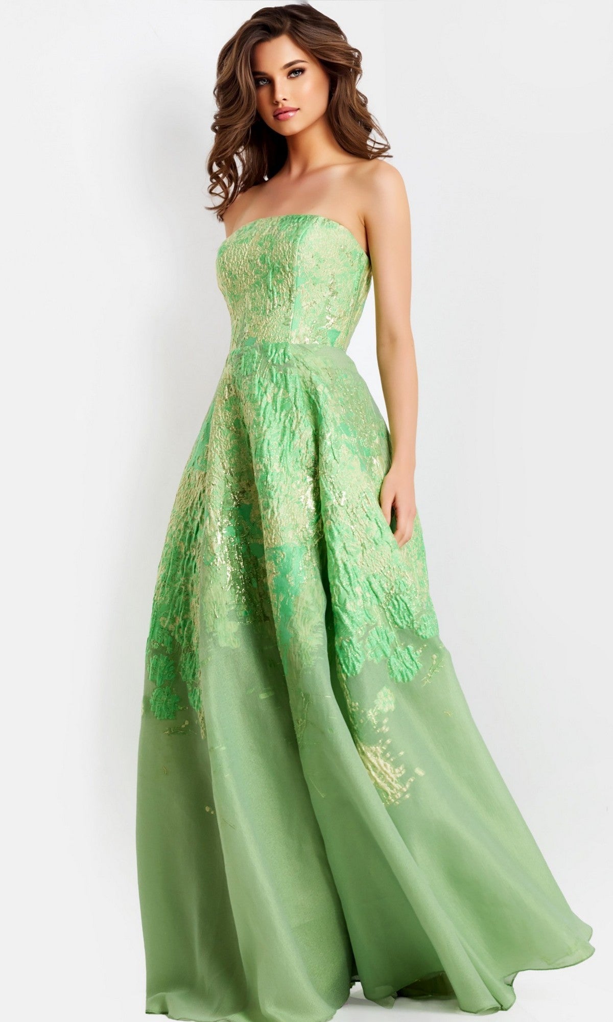Light Green Jovani Long Formal Dress 46260 - Image