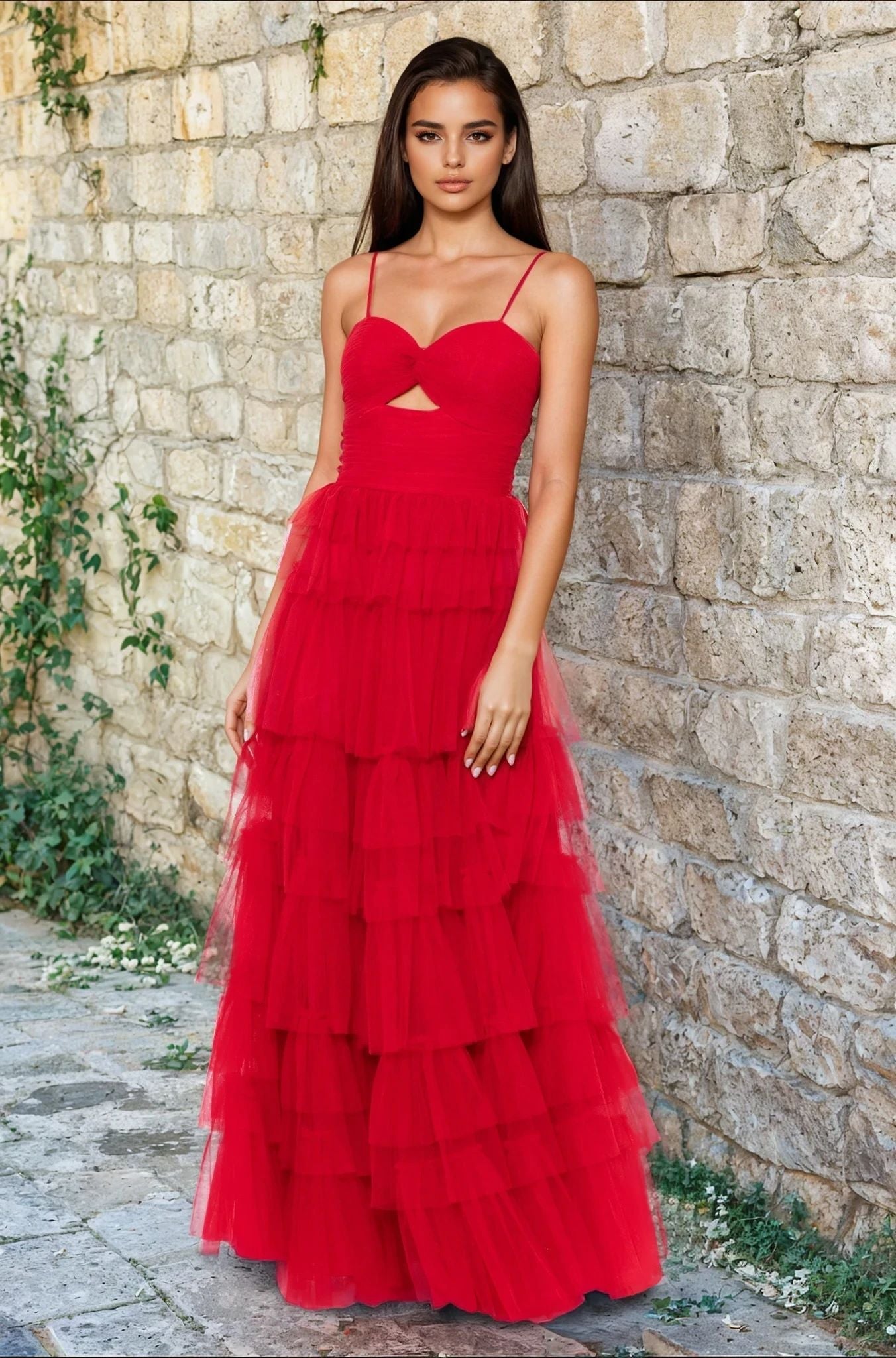 Red Blondie Nites Long Formal Dress 4637bn