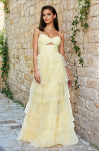 Yellow Blondie Nites Long Formal Dress 4637bn