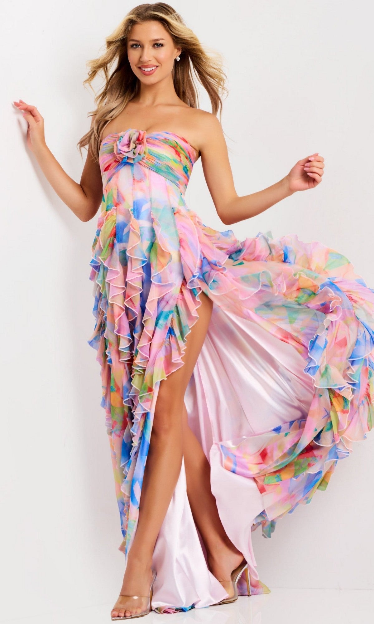 Print Jovani Long Formal Dress 46381 - Image