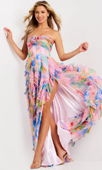 Print Jovani Long Formal Dress 46381 - Image