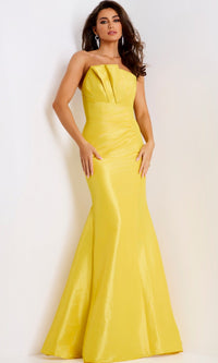 Yellow Jovani Long Formal Dress 46673